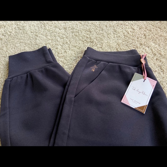 Ted Baker Blue Jersey Jogger Pants - Picture 2 of 5